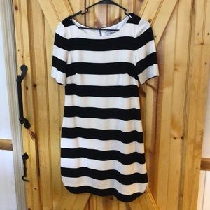 Beautiful black and white striped dress. J Howard